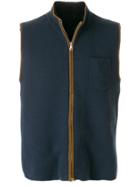 N.peal Reversible Cashmere Gilet - Blue