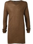 Isabel Benenato V-neck Sweater, Men's, Size: Small, Brown, Polyamide/angora