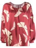 Forte Forte Butterfly Print Blouse - Red