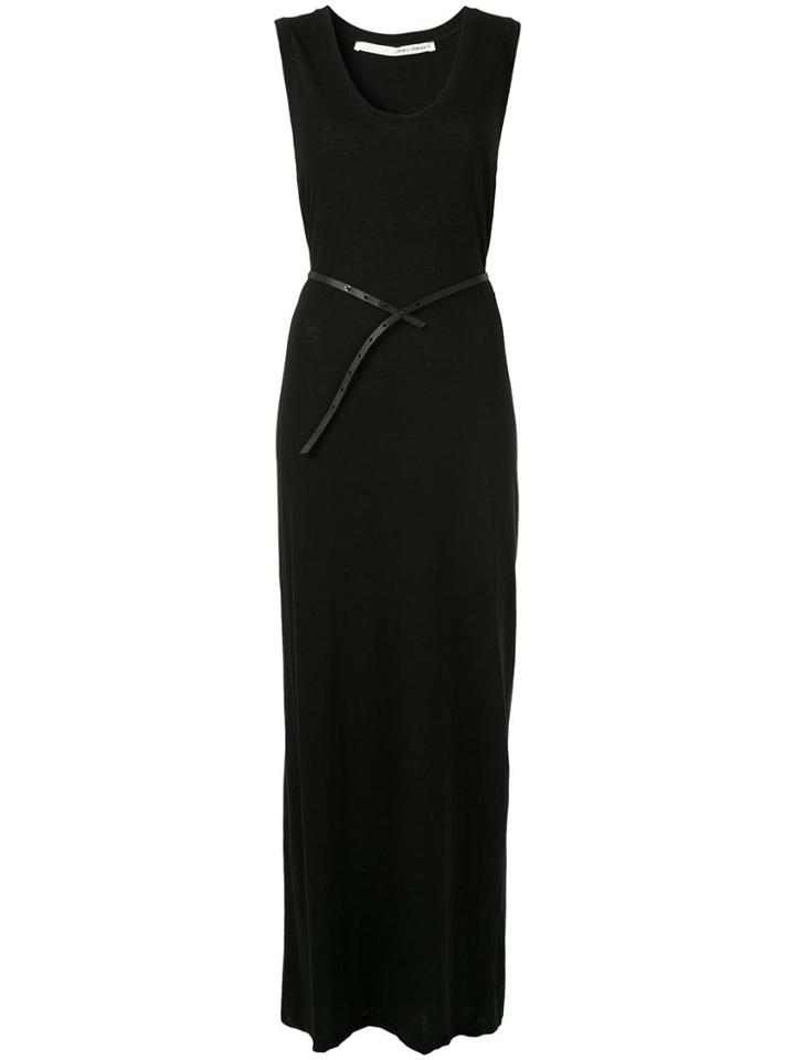 Isabel Benenato Belted Jersey Dress - Black