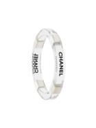 Chanel Vintage Branded Bangle - White