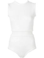 Atu Body Couture Sequinned Sleeveless Body - White