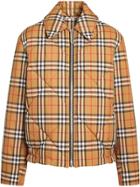 Burberry Vintage Check Diamond Quilted Jacket - Yellow & Orange