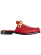 Givenchy Chain Loafer Mules - Red