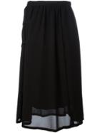 Comme Des Garçons Noir Kei Ninomiya Double-layered Skirt, Women's, Size: Xs, Black, Polyester/cupro