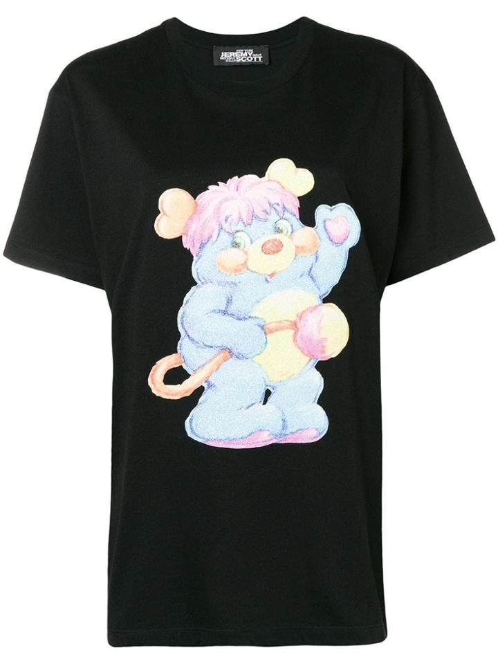 Jeremy Scott Bear Print T-shirt - Black