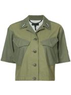 Rag & Bone Embellished Collar Cropped Jacket - Green
