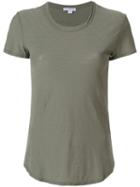 James Perse - Curved Hem T-shirt - Women - Cotton - I, Green, Cotton