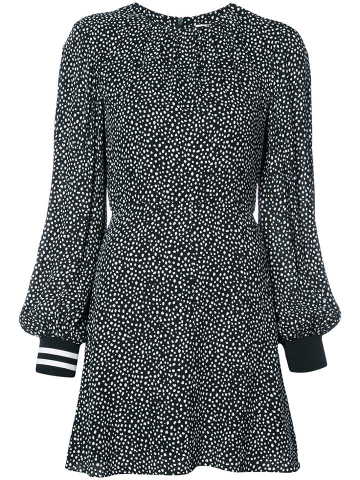 Tibi Printed Mini Dress - Black