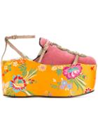Gucci Removable Platform Slippers - Pink & Purple