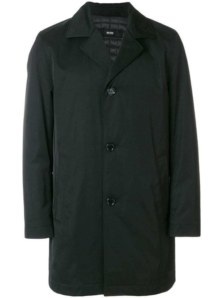 Boss Hugo Boss Single-breasted Button Coat - Black