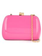 Serpui Snap Closure Glossy Clutch Bag
