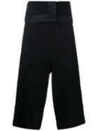 Maison Mihara Yasuhiro Drop Crotch Cropped Trousers, Men's, Size: 48, Black, Wool