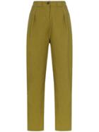 Mara Hoffman Jade High-waisted Straight Leg Linen Trousers - Green