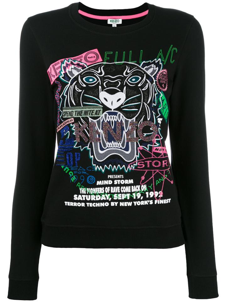 Kenzo Graphic Print Sweatshirt - Black