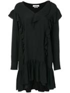 Isabel Marant Étoile - Ruffled Day Dress - Women - Cupro/viscose - 40, Black, Cupro/viscose