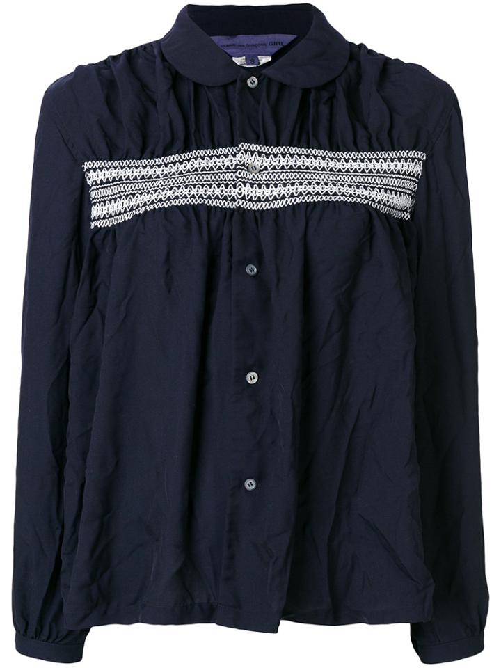 Comme Des Garçons Girl Casual Loose Fit Blouse - Blue