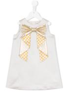 Hucklebones London - Origami Bow Shift Dress - Kids - Polyester - 2 Yrs, Toddler Girl's, Nude/neutrals