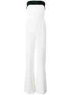 Elie Saab Contrast Jumpsuit, Women's, Size: 40, White, Acetate/viscose/spandex/elastane/viscose