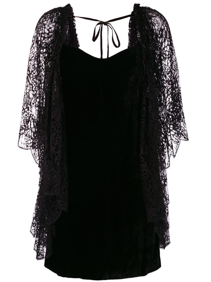 Roberto Cavalli Lace Layer Dress - Black