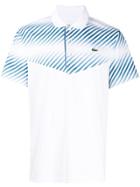 Lacoste Diagonal Stripe Polo Shirt - White