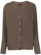 Joseph Cashmere Ribbed Knit Cardigan - Brown