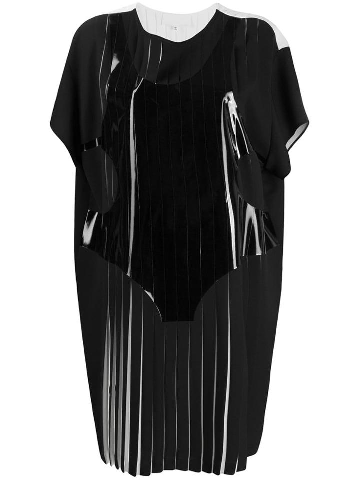 Maison Margiela Pleated T-shirt Dress - Black