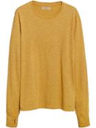 Burberry Devoré Long Sleeve T-shirt - Yellow & Orange