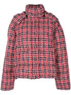 Gucci Tweed Puffer Jacket - Red