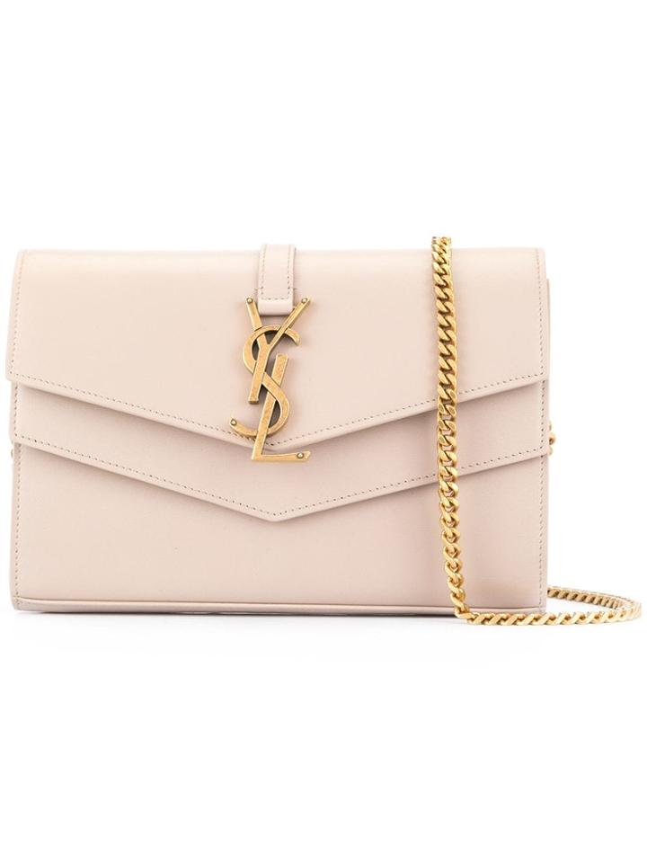 Saint Laurent Sulpice Logo Crossbody Bag - Pink