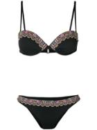 Camilla - Printed Bikini - Women - Nylon/spandex/elastane/polyamide-8 - L, Black, Nylon/spandex/elastane/polyamide-8