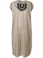 Sofie D'hoore Ruched Net Oversized Tunic Dress - Nude & Neutrals