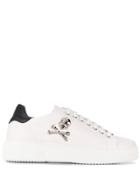 Philipp Plein Skull Detail Low Top Sneakers - White