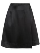 Dvf Diane Von Furstenberg High-waisted Flare Mini Skirt - Black