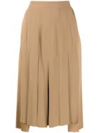 Nº21 Pleated Asymmetric Skirt - Neutrals