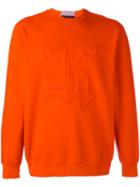 Christopher Kane Gothic K Sweatshirt, Men's, Size: Medium, Yellow/orange, Cotton/viscose