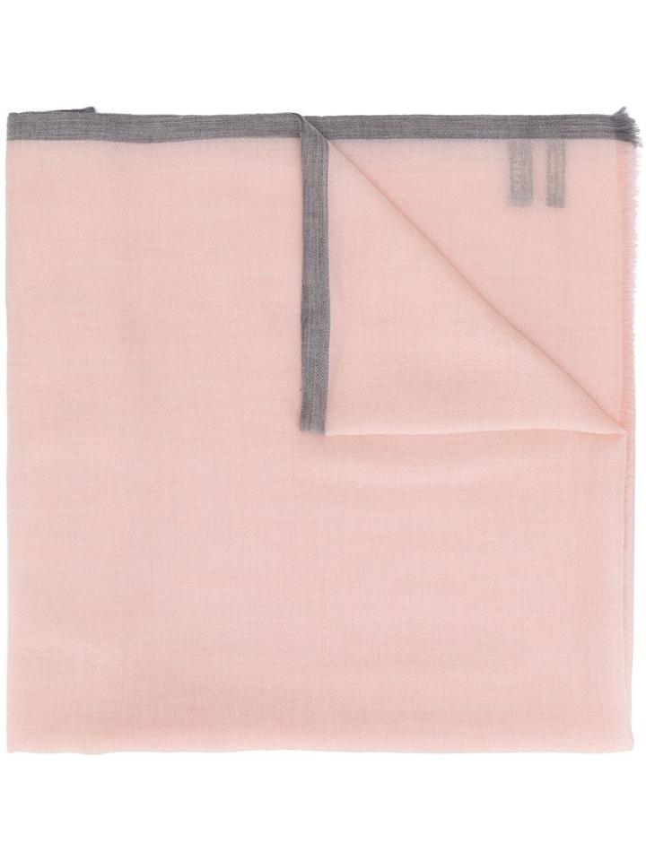 N.peal Contrast-trim Scarf - Pink