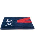 Sun 68 Logo Print Beach Towel - Blue