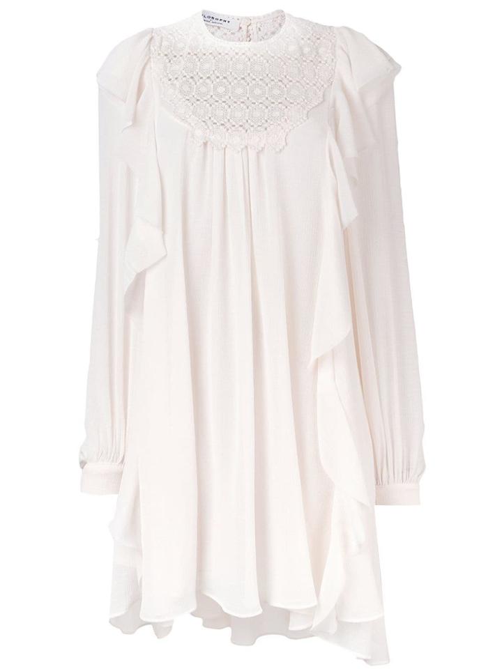Philosophy Di Lorenzo Serafini Ruffle Trim Shift Dress - Neutrals