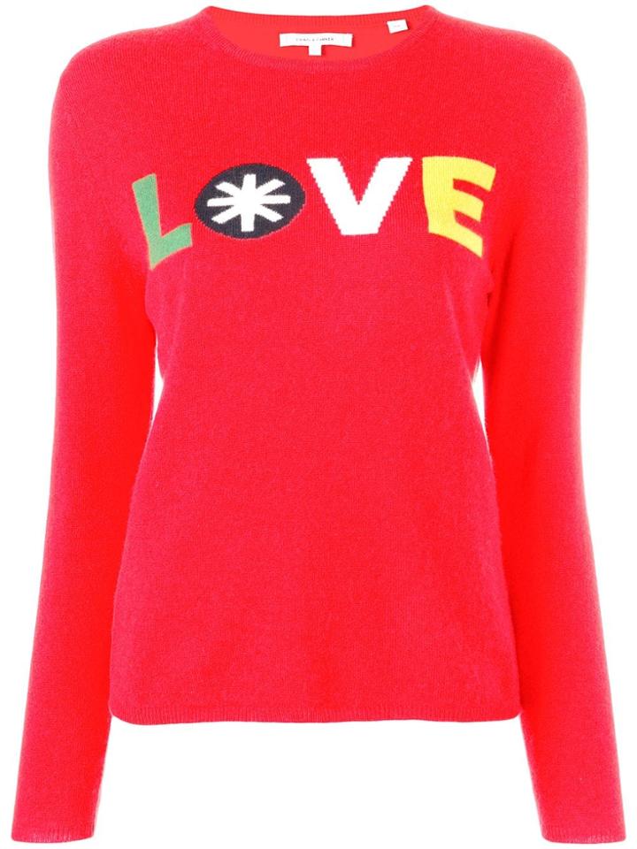 Chinti & Parker Love Knitted Sweatshirt - Red