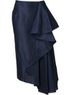 Esteban Cortazar Long Draped Skirt