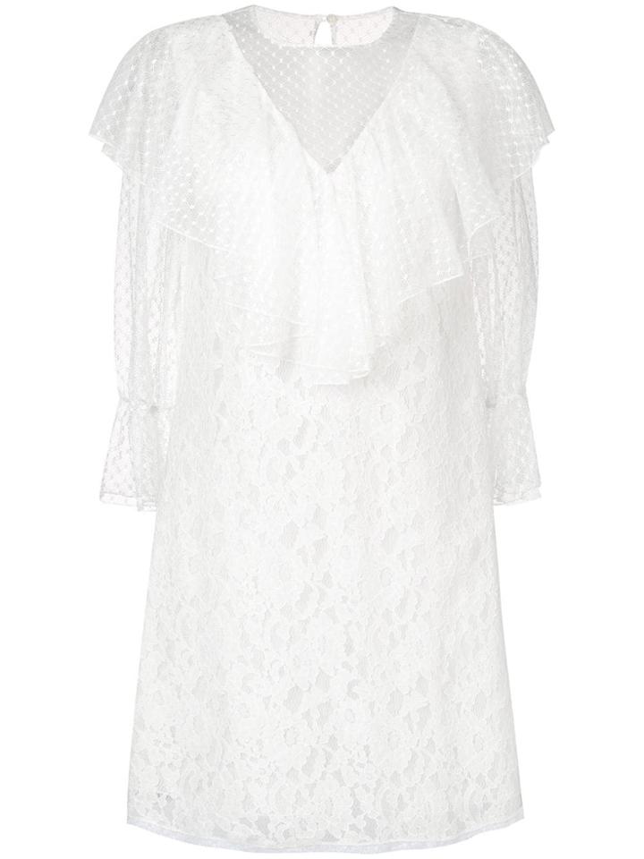 See By Chloé Ruffle Trim Lace Dress - White
