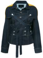 Yajun Corseted Denim Jacket - Black