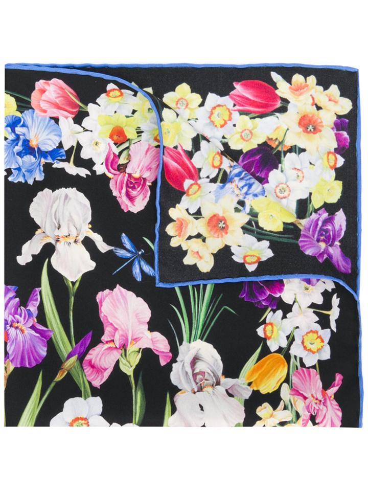 Dolce & Gabbana Printed Square Neck Scarf - Black