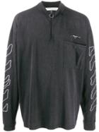 Off-white Zipped Collar Diag Sweatshirt - Black