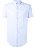 Armani Jeans - Shortsleeved Shirt - Men - Cotton/polyamide/spandex/elastane - L, Blue, Cotton/polyamide/spandex/elastane