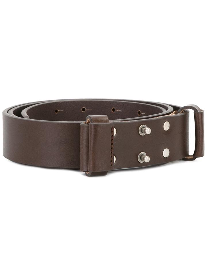 Al Duca D'aosta 1902 Studded Buckle Belt, Men's, Size: 90, Brown, Leather