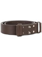 Al Duca D'aosta 1902 Studded Buckle Belt, Men's, Size: 90, Brown, Leather
