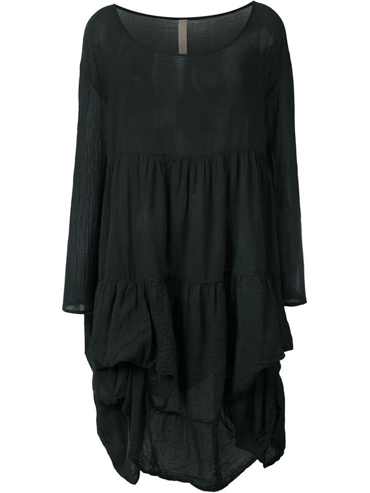 Poème Bohémien Frilled Overdress, Women's, Size: 38, Black, Cotton