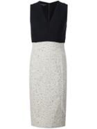 Narciso Rodriguez V-neck Fitted Dress, Women's, Size: 40, Black, Polyimide/spandex/elastane